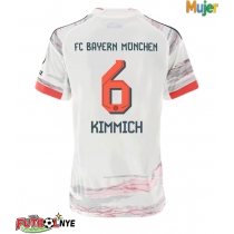 Camiseta Bayern Munich Joshua Kimmich #6 Visitante Equipación para mujer 2025-26 manga corta